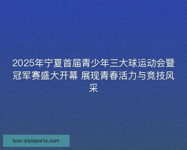 2025年宁夏首届青少年三大球运动会暨冠军赛盛大开幕 展现青春活力与竞技风采